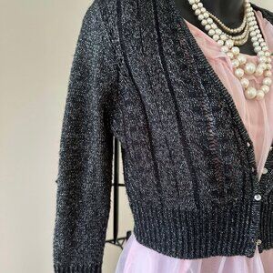 Cropped knit jacket